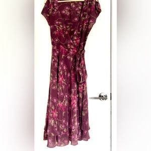 Silk Wrap Dress by Banana Republic sz 10 NWT